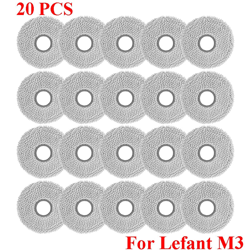 Accessories For Lefant M3 / M3 MAX / M3L HEPA Filters Robot Vacuum Cleaner Main Side Brush Mop Cloth Pads Dust Bags