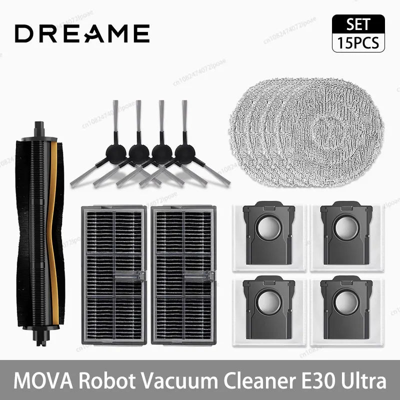 For MOVA E30 Ultra Robot Vacuum Cleaner Replacement Accessories Main Side Brush Mop Cloth HEPA Filter Dust Bag Spare Parts