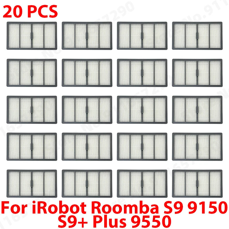 Main Side Brushes HEPA Filters Dust Bag Spare Parts For IRobot Roomba S9 9150 / S9+ Plus 9550 Robot Vacuum Cleaner Accessories