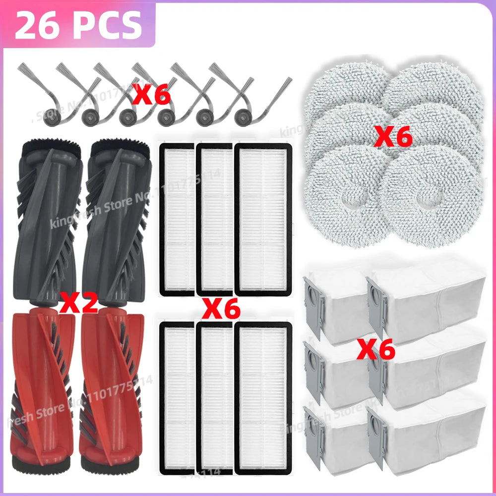 Fit For ( Roborock Qrevo 5AE / Qrevo C / Qrevo C Pro ) Parts Main Side Brush Dust Bag Mop Cloth Filter