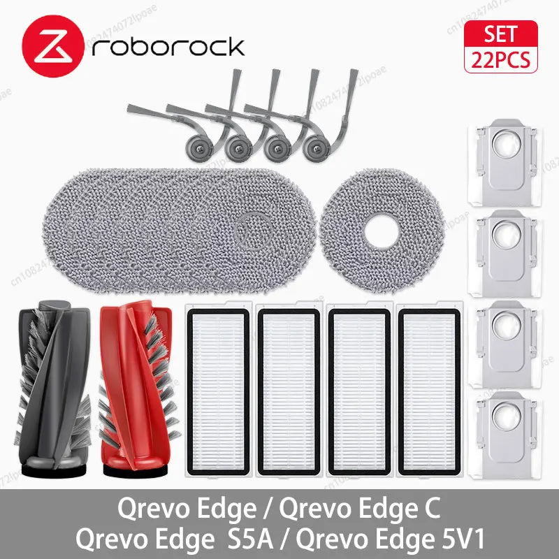 Roborock Qrevo Edge / S5A / 5V1 / Edge C Robot Vaccum Cleaner Accessories Main Side Brush Mop Cloth Dust Bag HEPA Filter Parts