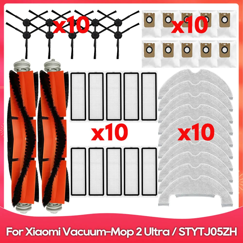 Fit For ( Xiaomi Mi Robot Vacuum Mop 2 Ultra / STYTJ05ZHM ) Main Side Brush Hepa Filter Mop Rag Dust Bag Replacement Spare Part
