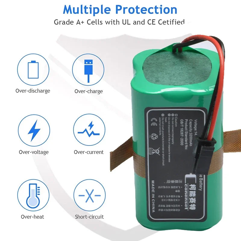14.4V 3200mAh Replacement Battery For Eufy Robovac L35 Hybri