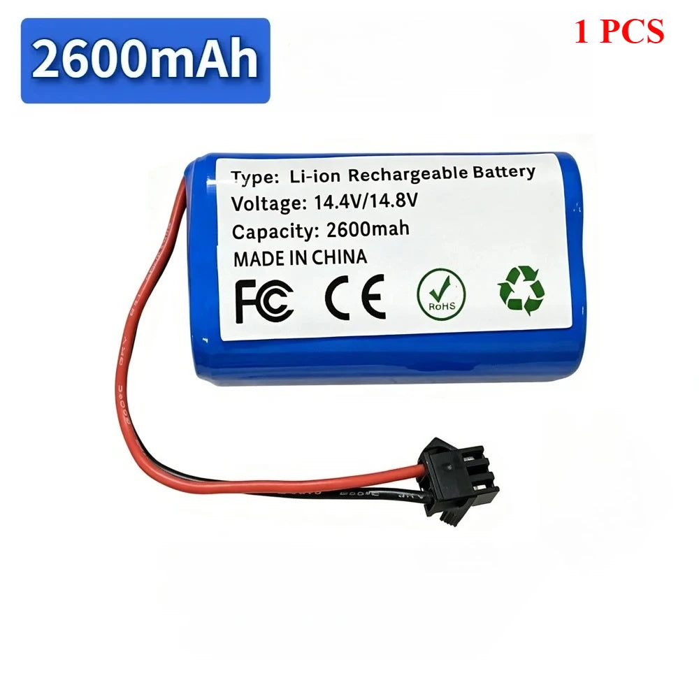 14.4V 2600mAh Li-ion Replacement Battery for Robot Vacuum Deebot N79 N79S DN622 RoboVac 11 11S Tesvor X500 Conga 990 1090