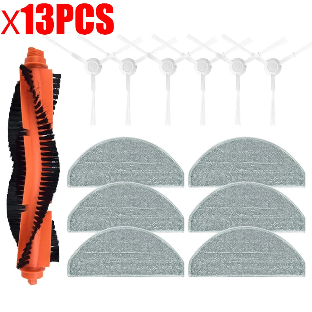 For Xiaomi Robot Vacuum E10 E12 B112 Sweeper Cleaner Spare Parts Roller Side Brush Hepa Filter Mop Cloth Rags Replacement Parts