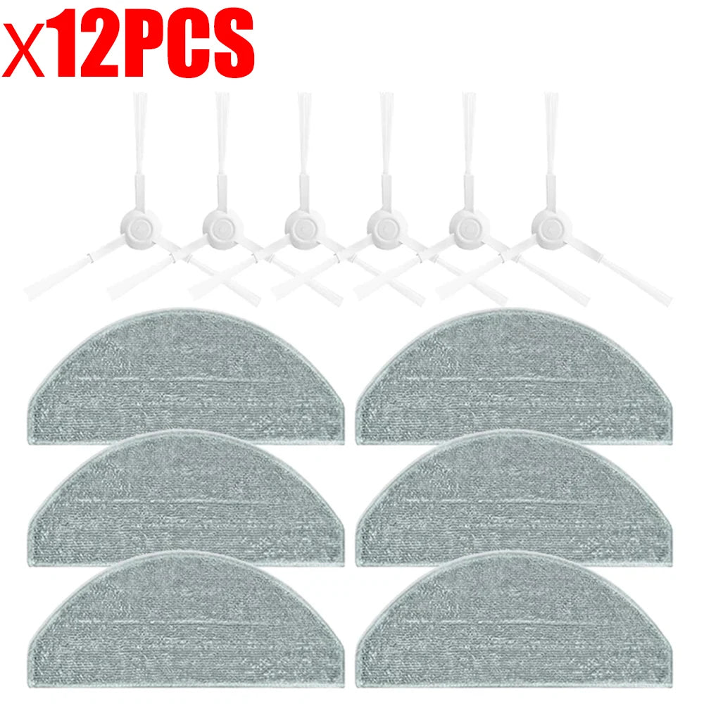 For Xiaomi Robot Vacuum E10 E12 B112 Sweeper Cleaner Spare Parts Roller Side Brush Hepa Filter Mop Cloth Rags Replacement Parts