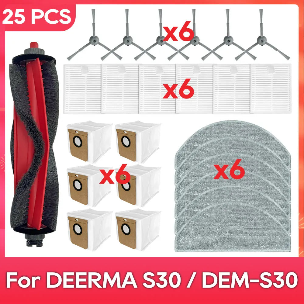 Fit For ( DEERMA S30 / DEM-S30 ) Filter Mop Dust Bag Parts Accessories Robot Vacuum Cleaner Kit