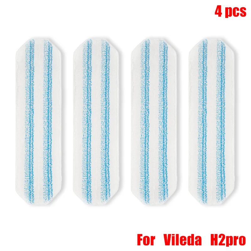 Fit For Vileda H2prO Robot Vacuum Cleaner Flat Mop Accessories 2pcs Replacement Mop Pad Rags Home Floor Cleaning Spare Parts