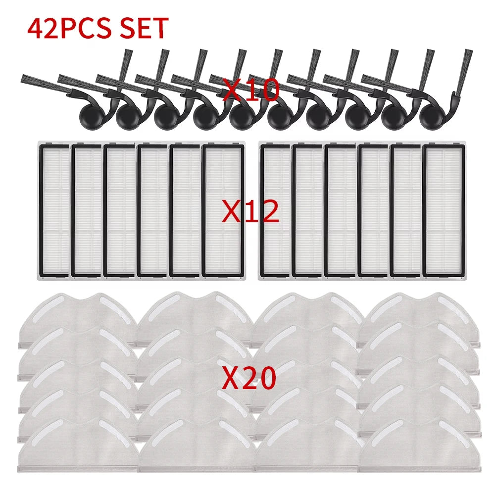Replacement Kits For Xiaomi Robot Vacuum S40 OV81 BHR084AEU Main Brush Side Brush HEPA Filter Mop Cloth Vacuum Parts Accessories
