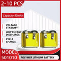 501010 3.7V 40mAh Lipo Lithium Batteries for Bluetooth Heads