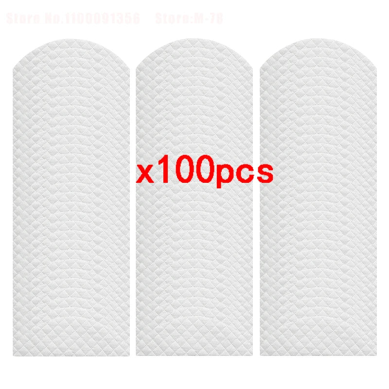 100 Pcs Disposable Mop Rag Pads For Xiaomi Roidmi EVE Plus Robotic Vacuum Cleaner High Quality Cloth Accessories