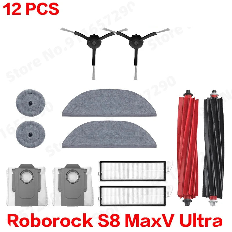 Roborock S8 MaxV Ultra Robot Vacuum Cleaner Accessories Mop Cloth Vacuum Bags Side Brush Filter Replaceable Spare Parts