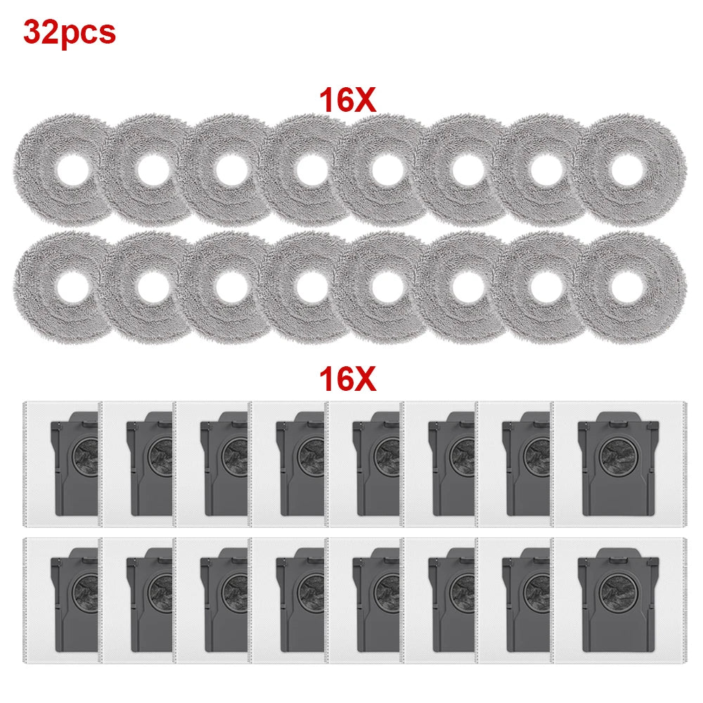 For Dreame X30/X40/X50 Ultra L10s/L30s/L40/L50 Ultra S10/S30 Pro Ultra Dust Bags Mop Cloths Sweeping Robot Vacuum Parts