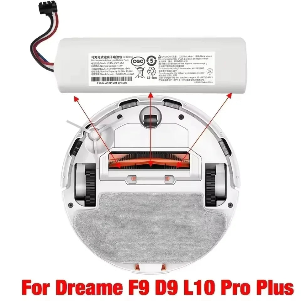 MDKSLS 2026 New 14.4V 12800mAh Li-ion BMS Battery for Dream 