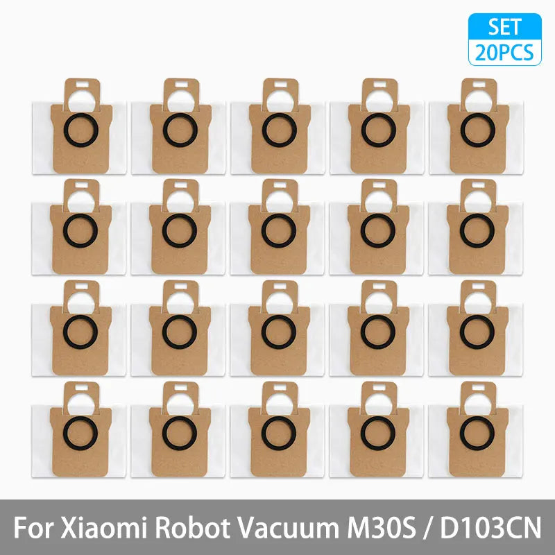For Xiaomi Mijia M30S D103CN Robot Vacuum Cleaner Accessories Main Side Brush Hepa Filter Mop Cloth Dust Bag Replacement Spare