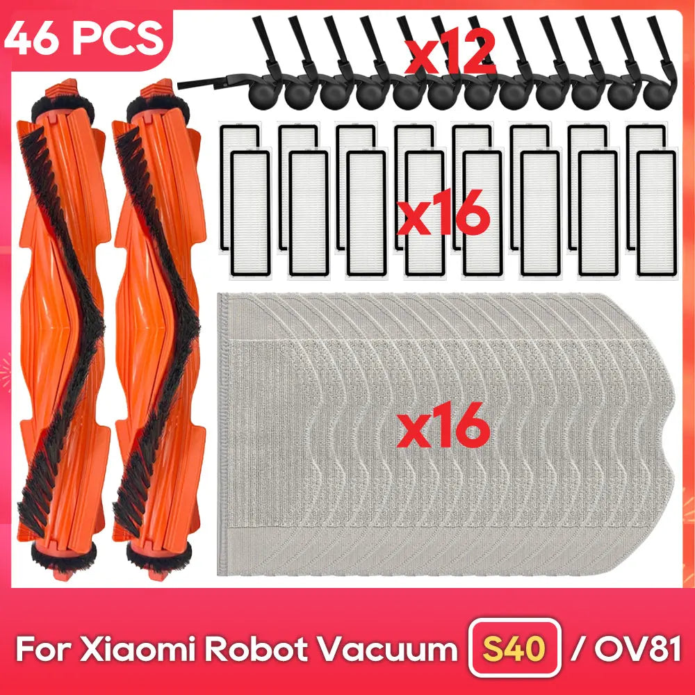Fit For ( Xiaomi Robot Vacuum S40 / OV81 ) Accessories Main Side Brush Mop Filter Replacement Spare Parts