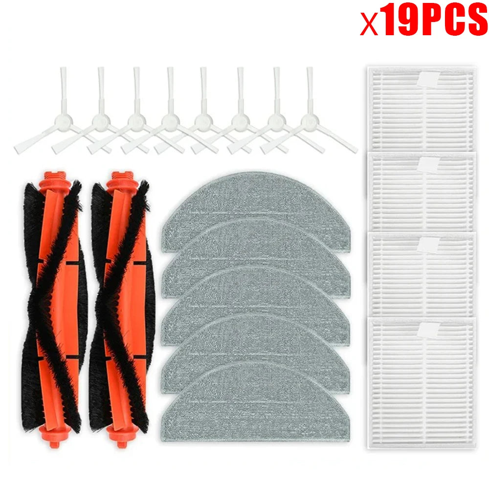 For Xiaomi S20 E12 E10 B112 Robot Vacuum Cleaner Accessories Main Brush Side Brush Mop Cloth HEPA Filter Spare Parts