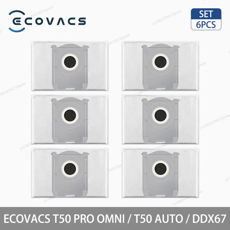 ECOVACS T50 PRO OMNI / T50 AUTO / DDX67 Robot Vacuum Cleaner Accessories Main Side Brush Hepa Filter Mop Cloth Dust Bag Parts