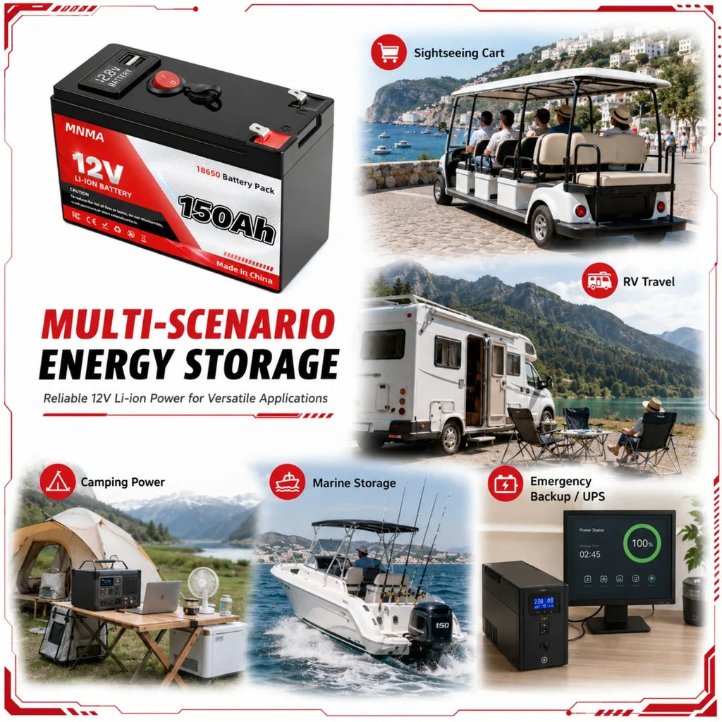 12V LiFePO4 UPS Battery 150Ah Built-in BMS Deep Cycle Releas