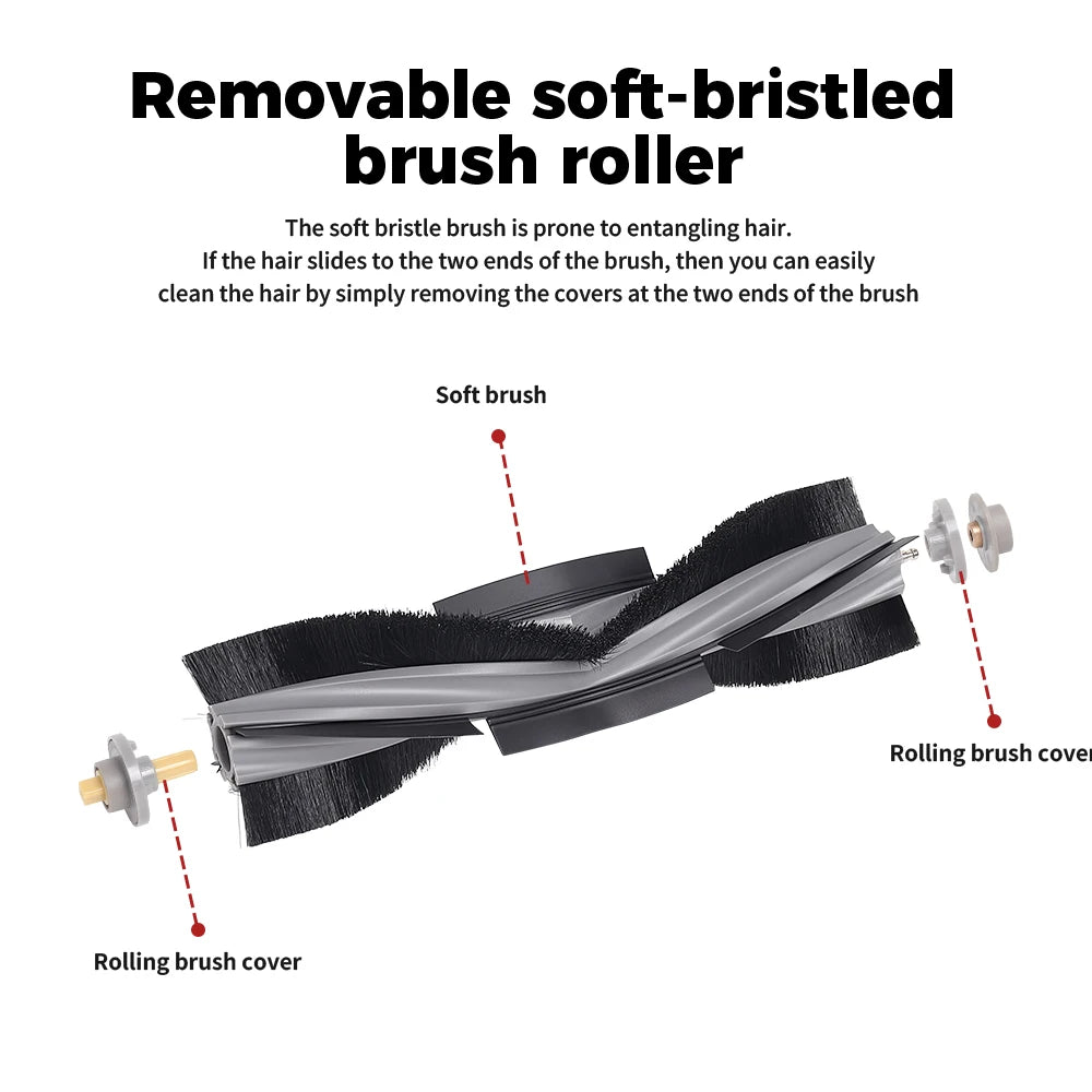 Replacements T10 X1 Main Brush/Cover Accessories For Ecovacs