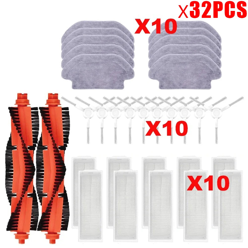 For Xiaomi Robot Vacuum S10 S12 T12 B106GL/Mop 2S XMSTJQR2S /3C B106CN Spare Parts Main Side Brush Filter Mop Replacement Parts