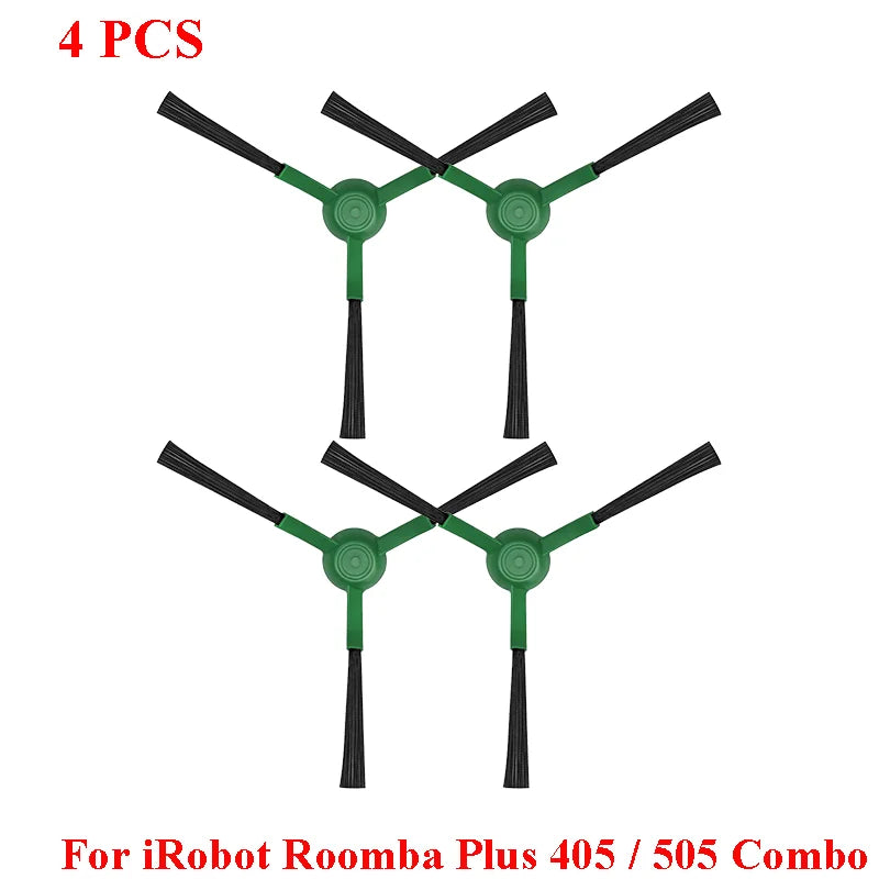 For Irobot Roomba Plus 405 Combo/505 Combo Robot Vacuum Cleaner Main Brushes Side Mop Cloths Filters Dust Bags Accessories Kit