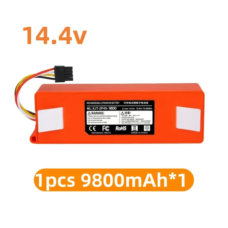 14.4V 12800mAh Replacement Battery for XiaoMi 1S Roborock S5MAX S6MAXV S7 S75 Sweeping Mopping Robot Vacuum Cleaner