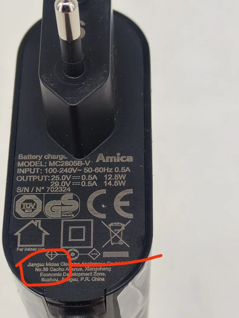 Suitable for Midea vacuum cleaner charger EU standard power 