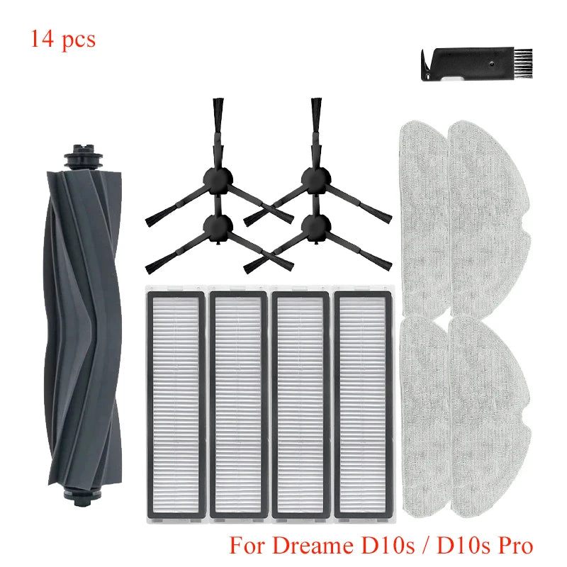 For Dreame Bot D10s / D10s Pro Robot Vacuum Cleaner Roller Main Side Brush Hepa Filter Mop Pad Spare Parts Accessories
