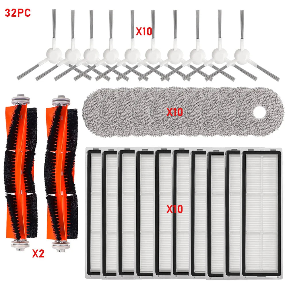 Roller Side Brush Hepa Filter Mop Cloths For Xiaomi S10 Plus B105 S20 Plus B108GL Robot Vacuum Cleaner Accessories Parts Kit