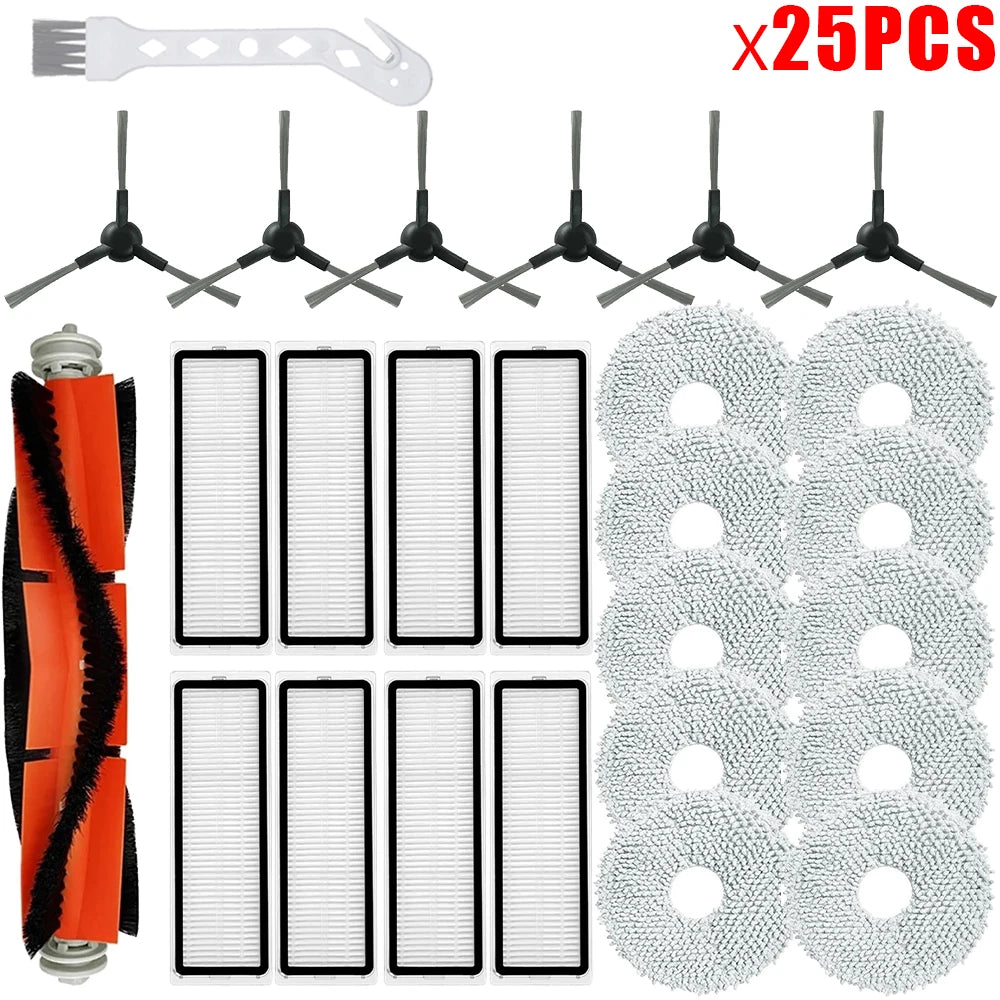 For Xiaomi Robot Vacuum S20+ / S10 Plus / B108GL / B105 / B108CN B113CN Spare Parts Main Side Brush Filter Mop Replacement