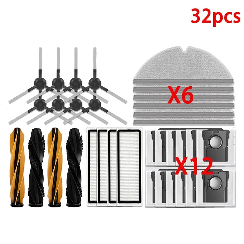 For Dreame D20 Pro/D20 Plus Accessories Robot Vacuum Cleaner Main Side Brush Mop Cloth HEPA Filter Replacement Spare Parts