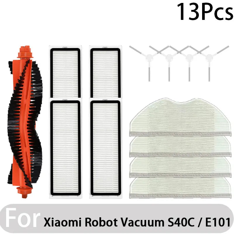 Compatible For (Xiaomi Robot Vacuum S40C / E101 Spare Parts Accessories Kits Main Side brush HEPA Filter