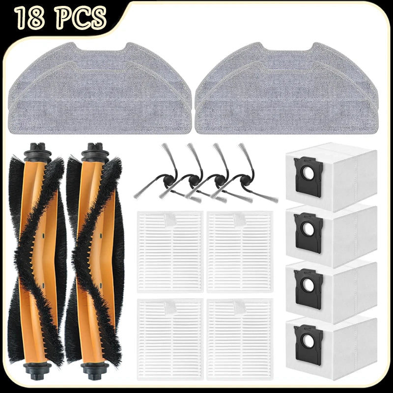 For Dreame D20 Air Plus/F21/F21 Plus/F20/F20 Plus Robot Vacuum Accessories Main Side Brush Filter Mop Dust Bag Replacement Parts