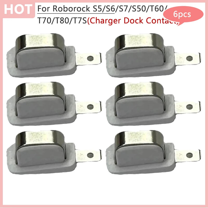 Replaceable Charger Dock Contact For Roborock S5 /S6 /S7 /S50 /T60 /T70 /T80 /T7S Vacuum Cleaner Charging Contacts Accessories