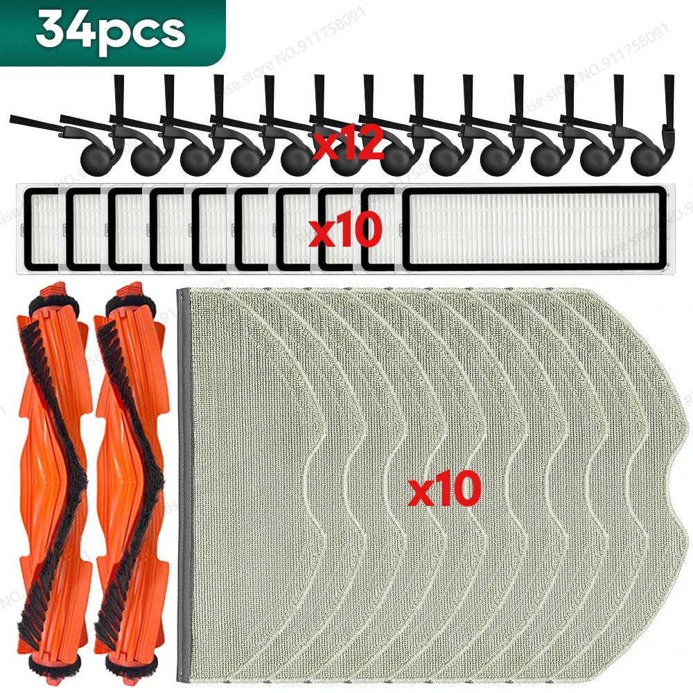 Compatible for Xiaomi Robot Vacuum S40 / OV81 Accessories Main Brush Hepa Filter Mop Cloth Replacement Parts