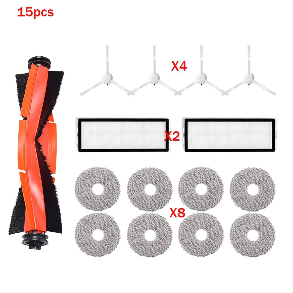 Spare Replacement Parts Fit For Xiaomi X20 Plus X20+ Robot Vacuum Roller Brush Side Brush Filter Mop Cloth Dust Bag Accessories