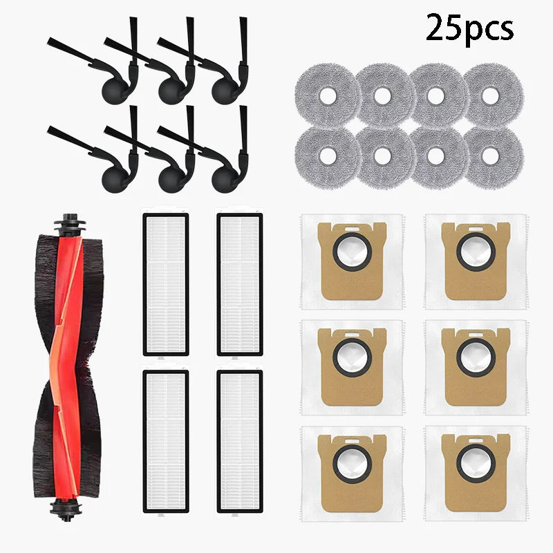 For Xiaomi 5 Pro / OV21GL Robot Vacuum Cleaner Accessories Main Brush Side Brush Hepa Filter Mop Cloth Dust Bag Parts Spare