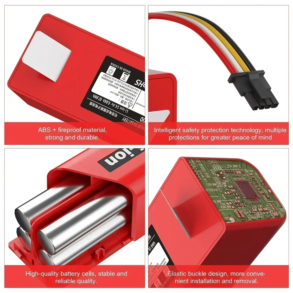 CE/FCC 14.4V 12800mAh High Capacity Replacement Battery for 