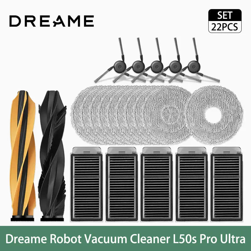 Dreame L50s Pro Ultra Robot Vacuum Cleaner Replacement Accessories Main Side Brush Mop Cloth Hepa Filter Dust Bag Spare Parts