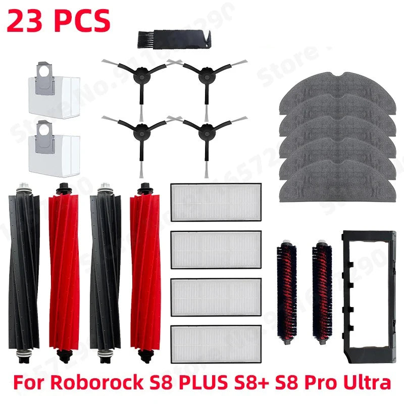 Roborock S8 PLUS S8+ S8 Pro Ultra G20 Robot Vacuum Main Side Brush Mop Hepa Filter Dust Bag Cleaning Rolling Brush Accessories