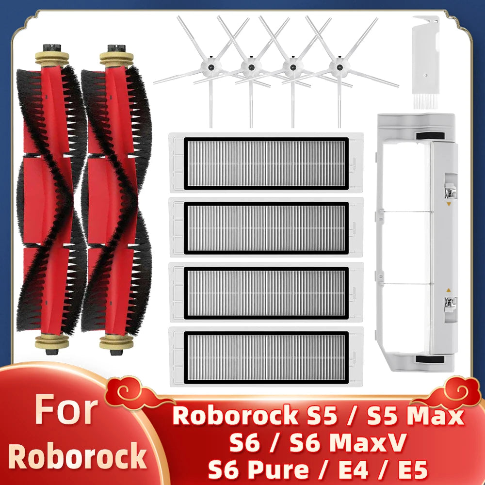 Fit For Xiaomi Mi Robot Vacuum Cleaner 1 / 1S SDJQR01RR SDJQR02RR Roborock E2 E3 E4 E5 S4 Max S5 Main Side Brush Filter