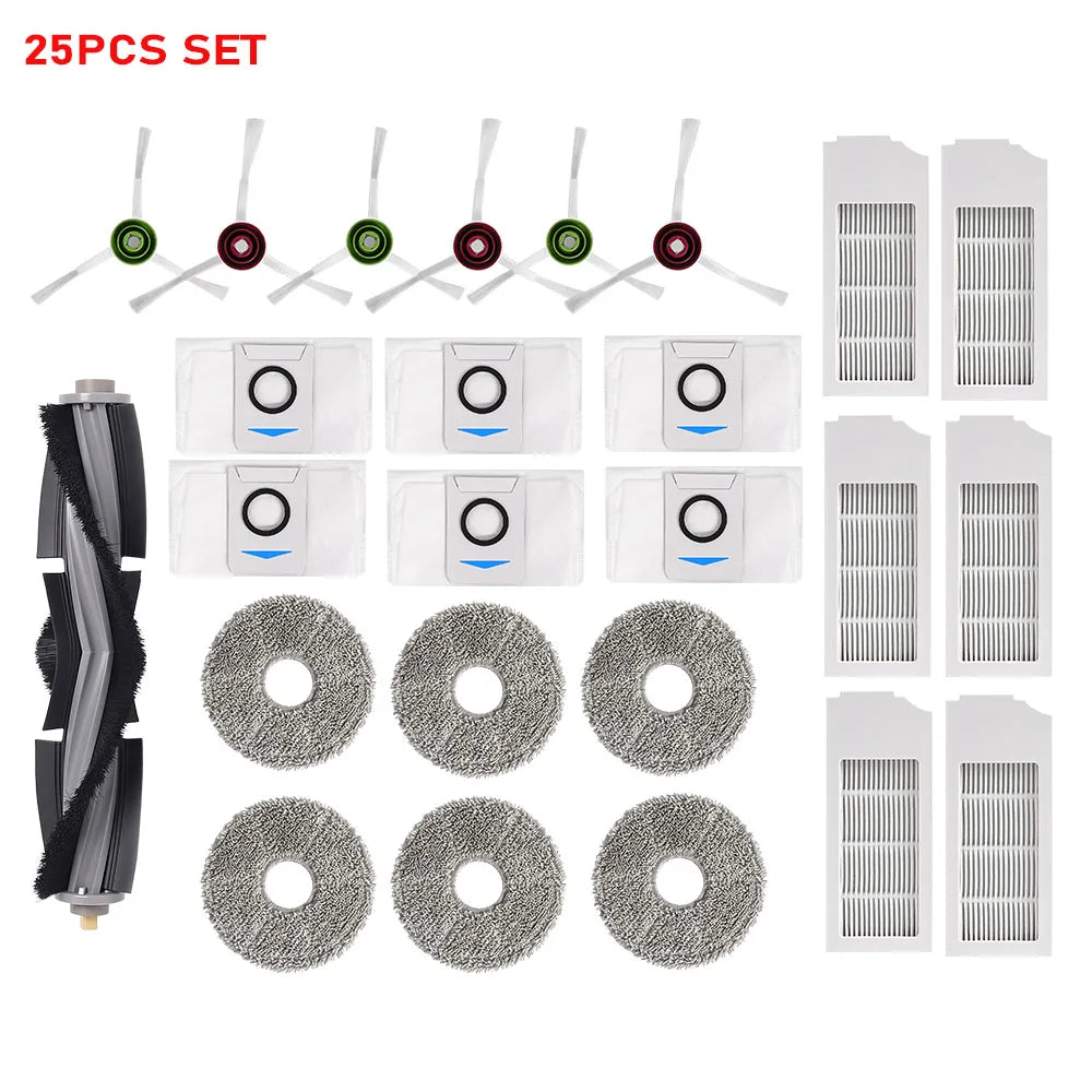 For Ecovacs Deebot X1 OMNI/TURBO T10 OMNI/TURBO/X1S PRO Dust Box Main Side Brush Hepa Filter Mop Rag Dust Bags Mop Cloths Parts