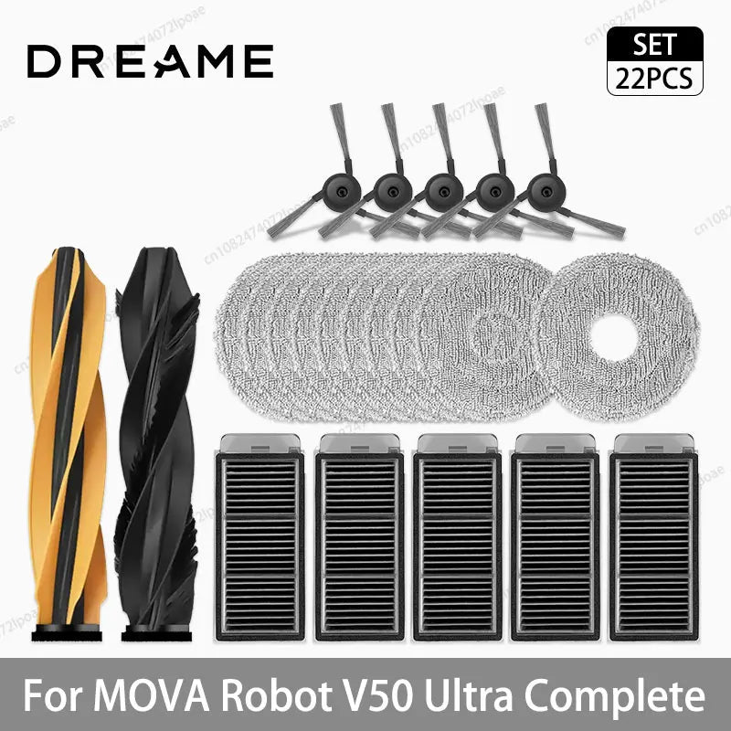 Dreame MOVA V50 Ultra Complete Robot Vacuum Cleaner Replacement Accessories Main Side Brush Mop Cloth Hepa Filter Dust Bag Spare
