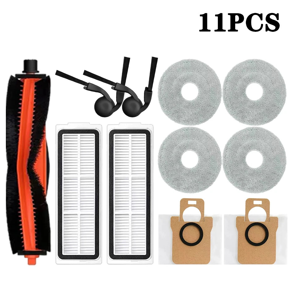 For Xiaomi Robot Vacuum H50/H50 Pro Robot Vacuum Cleaner Accessories Mop Dust Bag Main Brush Side Brush Hepa Filter Replacement