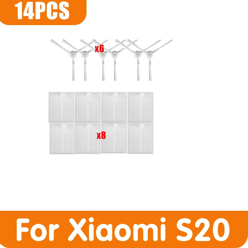 For Xiaomi Vacuum cleaner S20 / D106 E12 E10 B112 Accessories Replacement Main Side Brush Mop Cloth Filter Part
