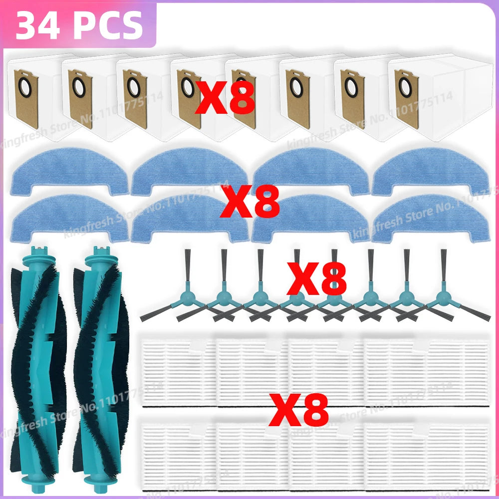 Compatible For Cecotec Conga 7690 Immortal Max / Conga Y80 Vacuum Parts Main Roller Side Brush HEPA Filter Mop Cloth Dust Bag