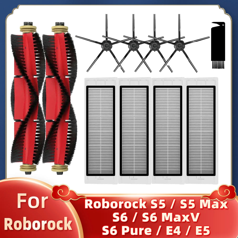 Fit For Xiaomi Mi Robot Vacuum Cleaner 1 / 1S SDJQR01RR SDJQR02RR Roborock E2 E3 E4 E5 S4 Max S5 Main Side Brush Filter