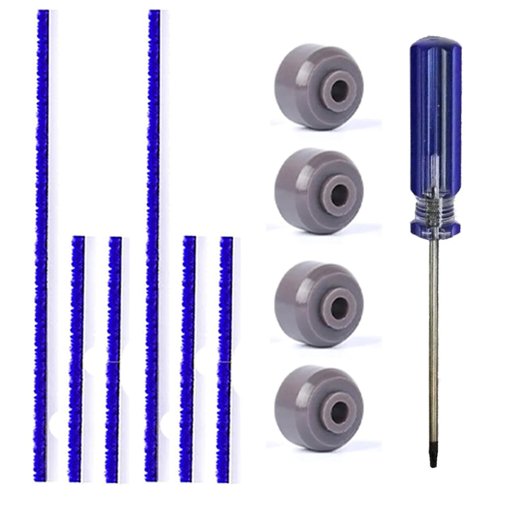 Plush Strips And Soleplate Wheels for Dyson V6 V7 V8 V10 V11 V15 Soft Roller Cleaner Head Strips Felt Strips Replacement Parts