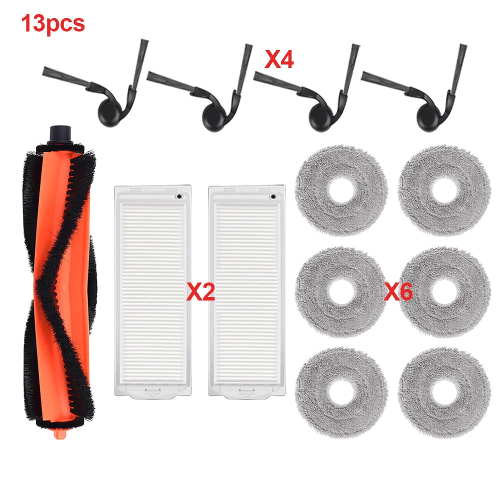Replacement Kit Parts For Xiaomi S40 Pro/OV71GL Robot Vacuum Cleaner Side Brush Filter Main Roller Brush Mop Cloth Accessories